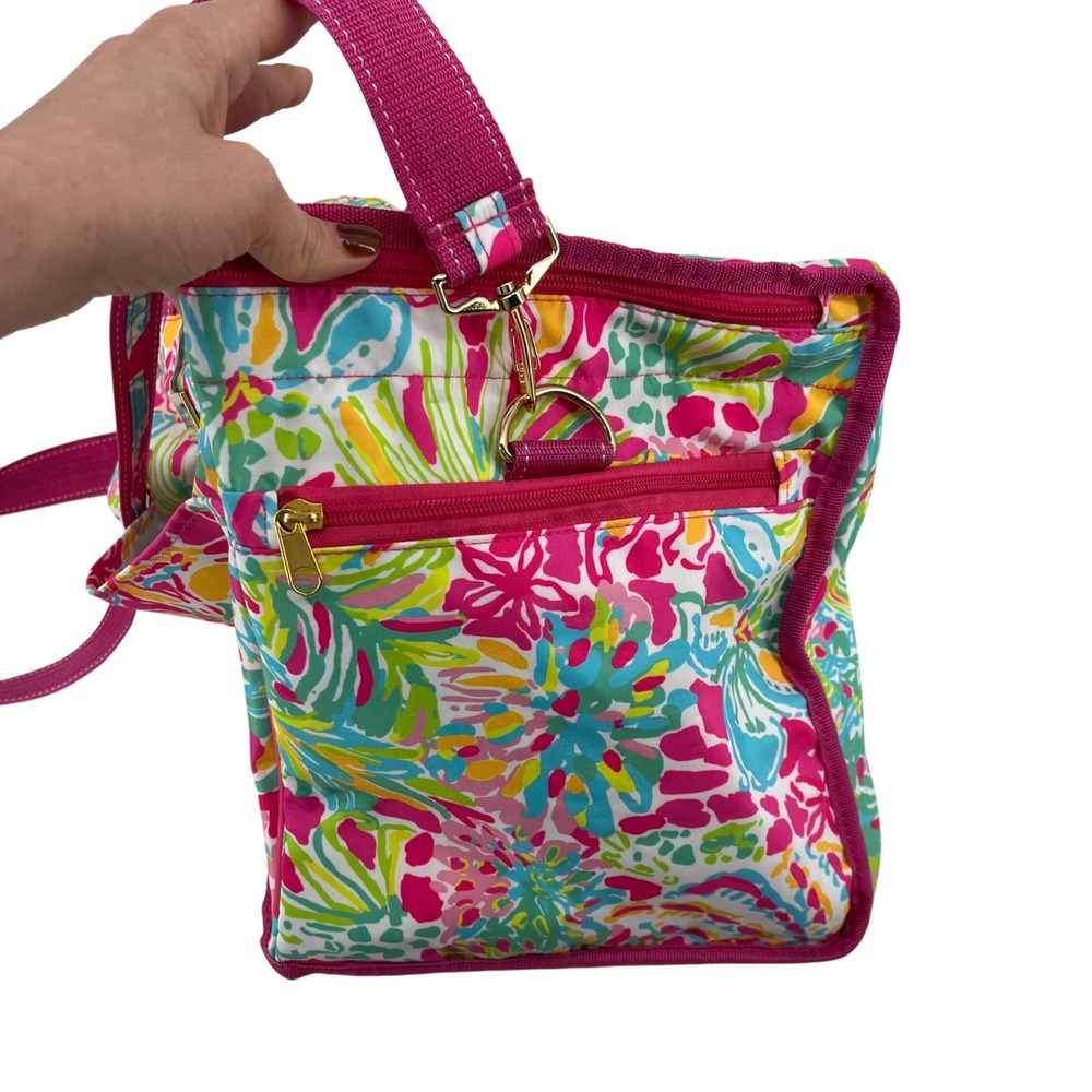 LILLY PULITZER‎ Large Spot Ya Insulated Lined Beach Cooler Tote Bag Straps NWOT - Picture 4 of 10